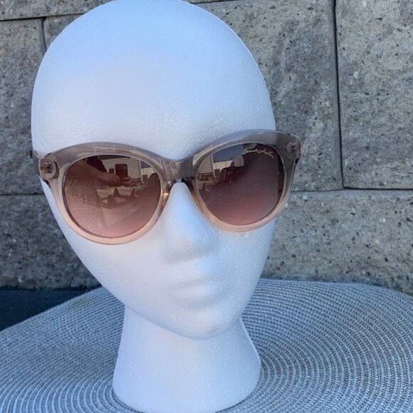 Kenneth Jay Lane Gray/Blush Cat Eye Sunglasses - Picture 3 of 12